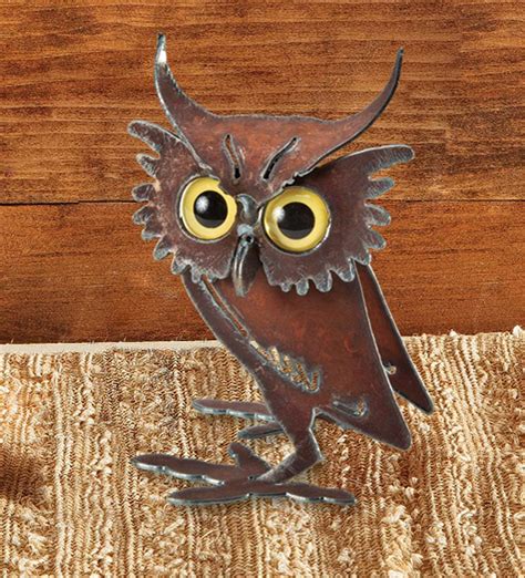 sheet metal owl|metal owls for sale.